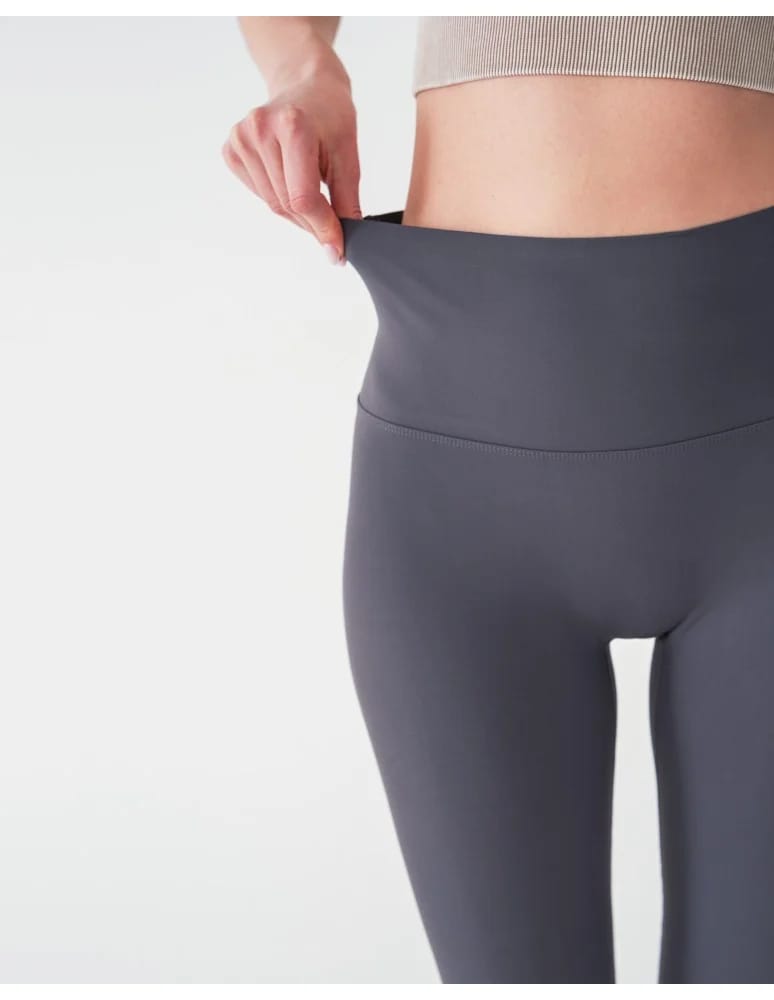 Legginsy damskie - Legginsy damskie sportowe funkcyjne z wysokim stanem GRAFIT - produkt moraj.pl 2