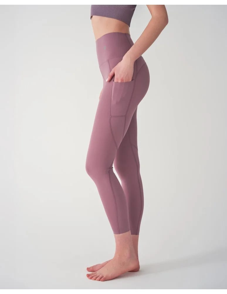 Legginsy damskie - Legginsy damskie z wysokim stanem funkcyjne RÓŻOWY  - produkt moraj.pl 4