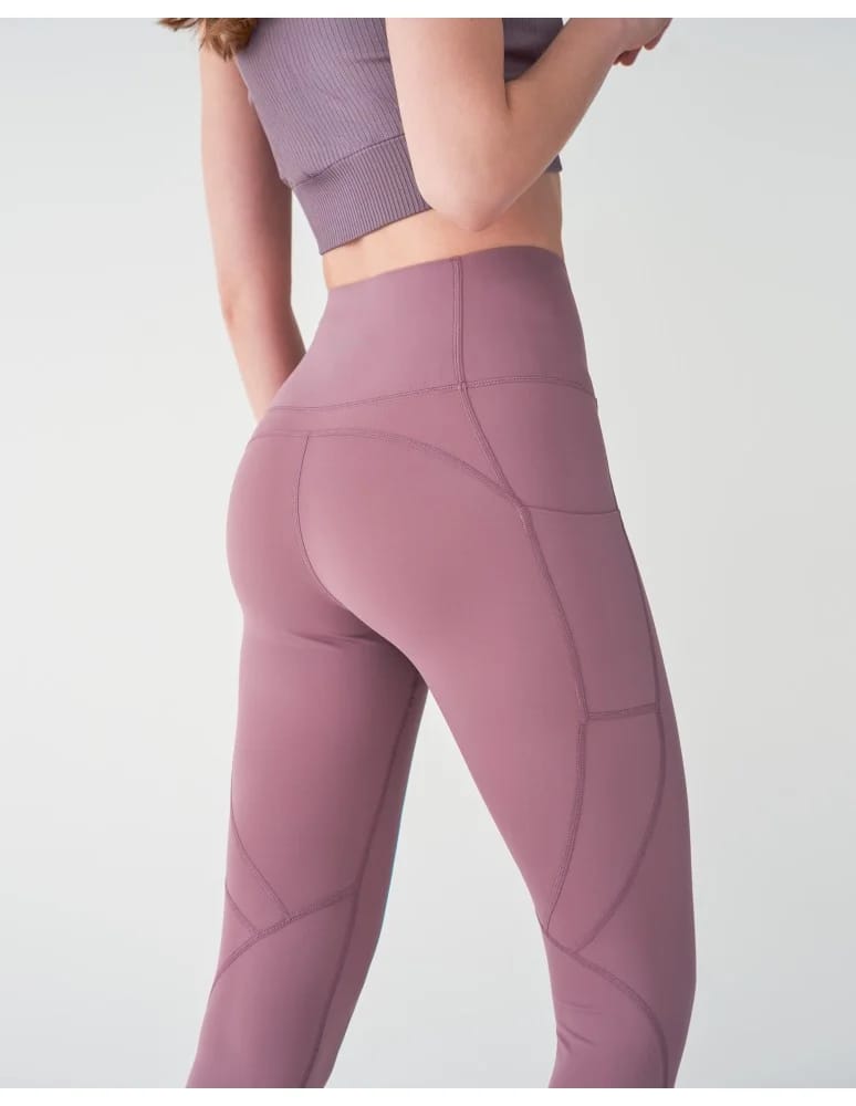 Legginsy damskie - Legginsy damskie z wysokim stanem funkcyjne RÓŻOWY  - produkt moraj.pl 2