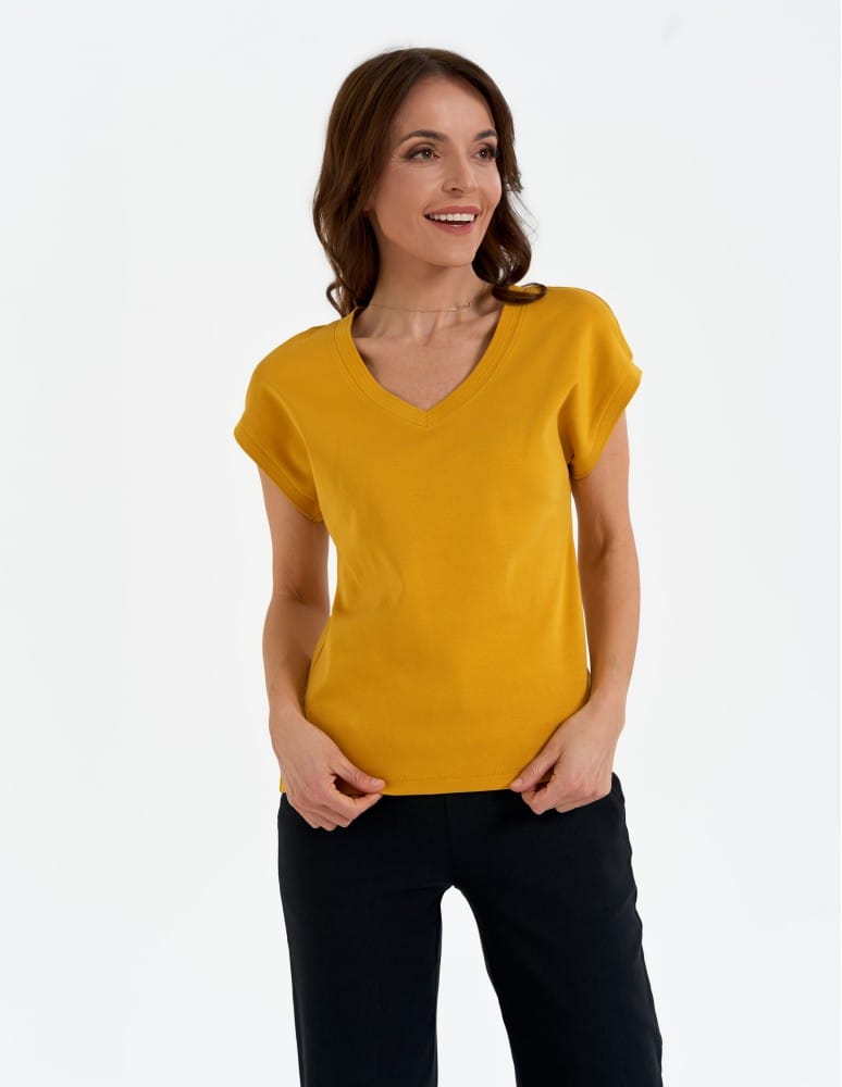 Koszulki i T-shirty - Bluzka damska bawełniana o luźnym fasonie BIAŁY - produkt moraj.pl 10