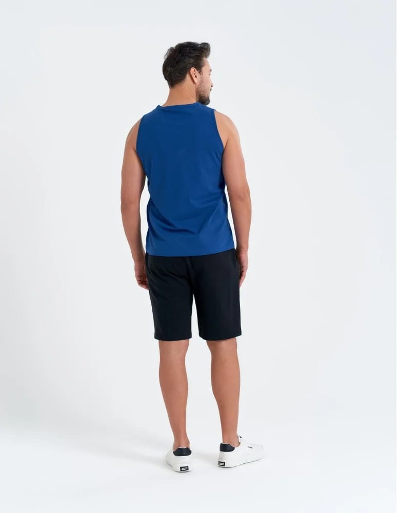 Tank Topy - Tank top męski bawełniany koszulka bez rękawów GRANATOWY - produkt moraj.pl 5