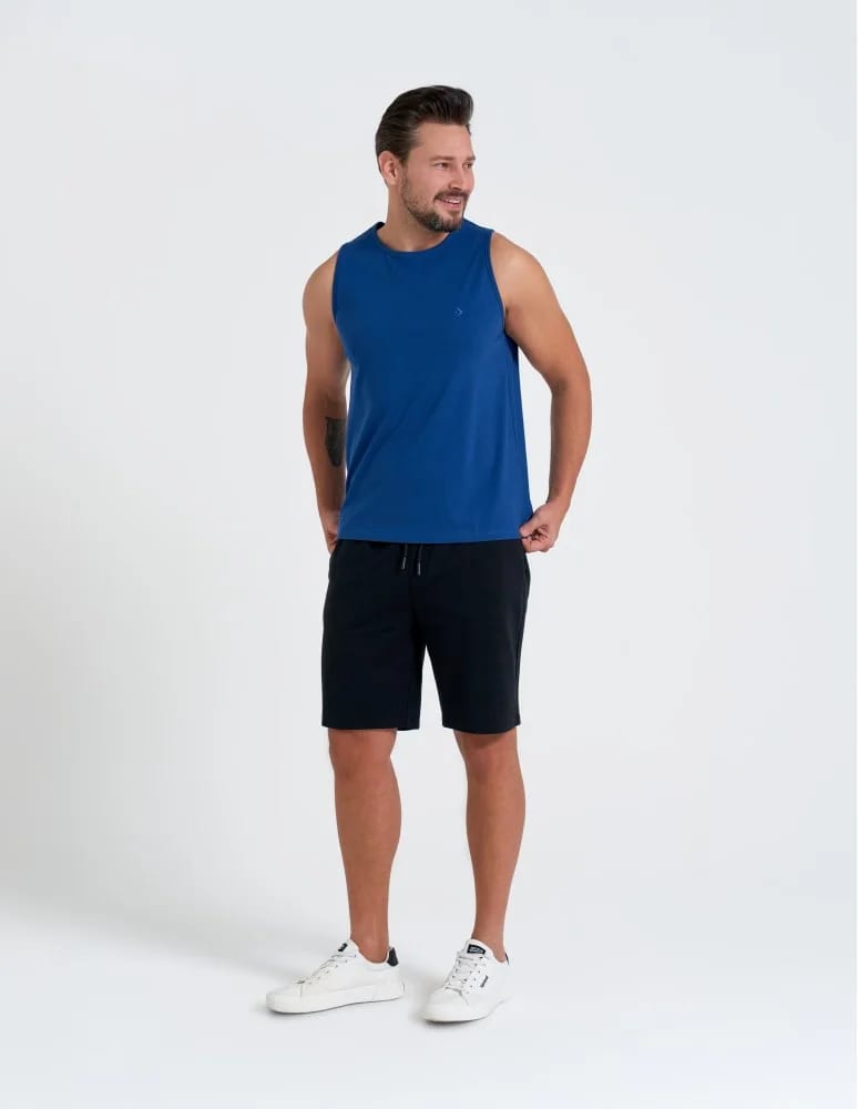 Tank Topy - Tank top męski bawełniany koszulka bez rękawów GRANATOWY - produkt moraj.pl 6
