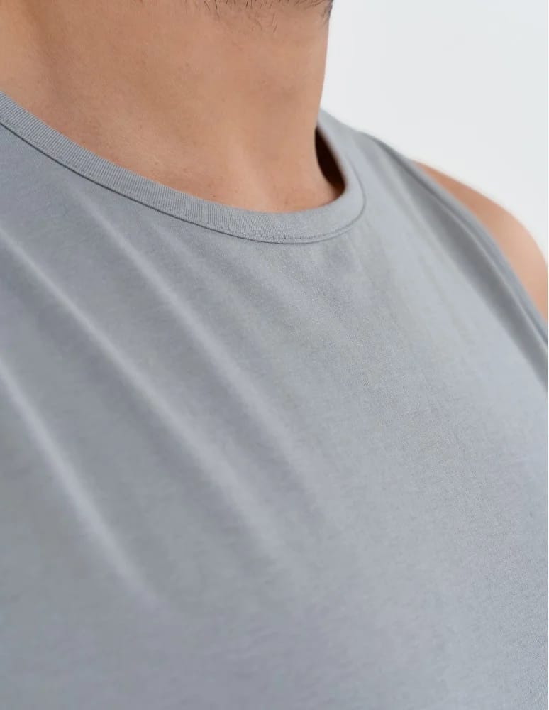 Tank Topy - Tank top męski bawełniany koszulka bez rękawów SZARY  - produkt moraj.pl 7