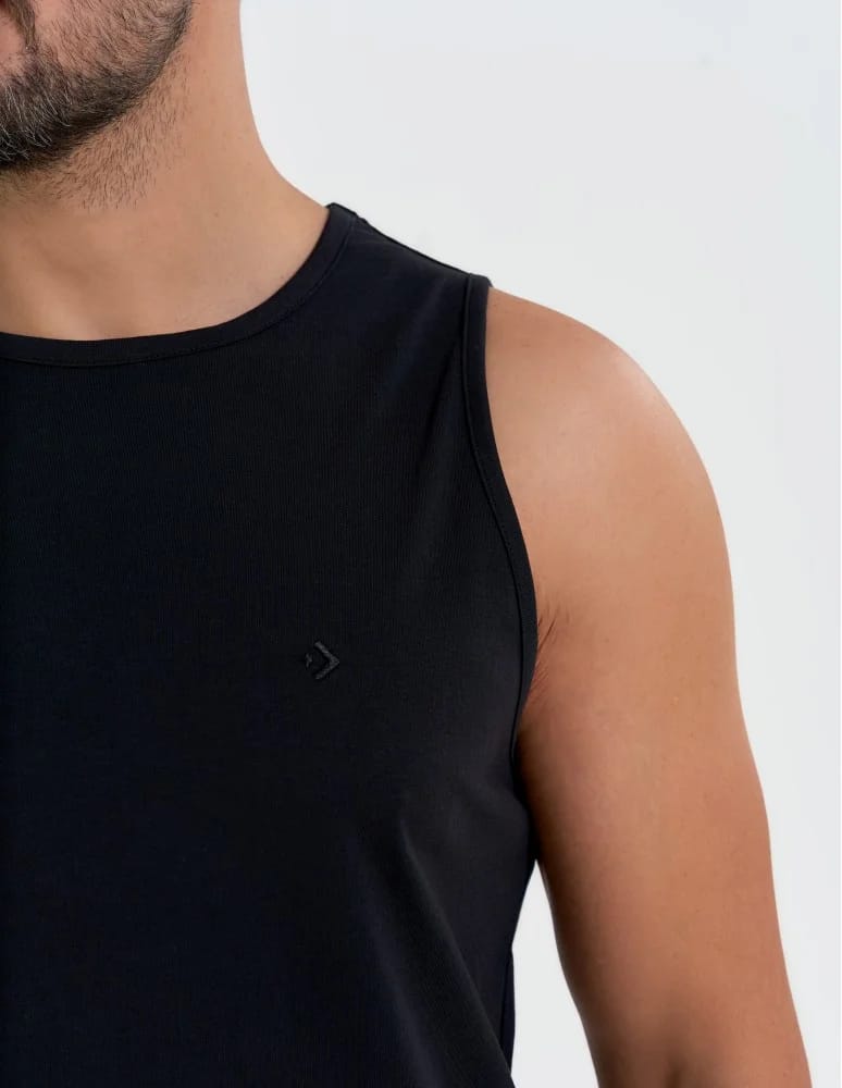 Tank Topy - Tank top męski bawełniany koszulka bez rękawów CZARNY - produkt moraj.pl 4