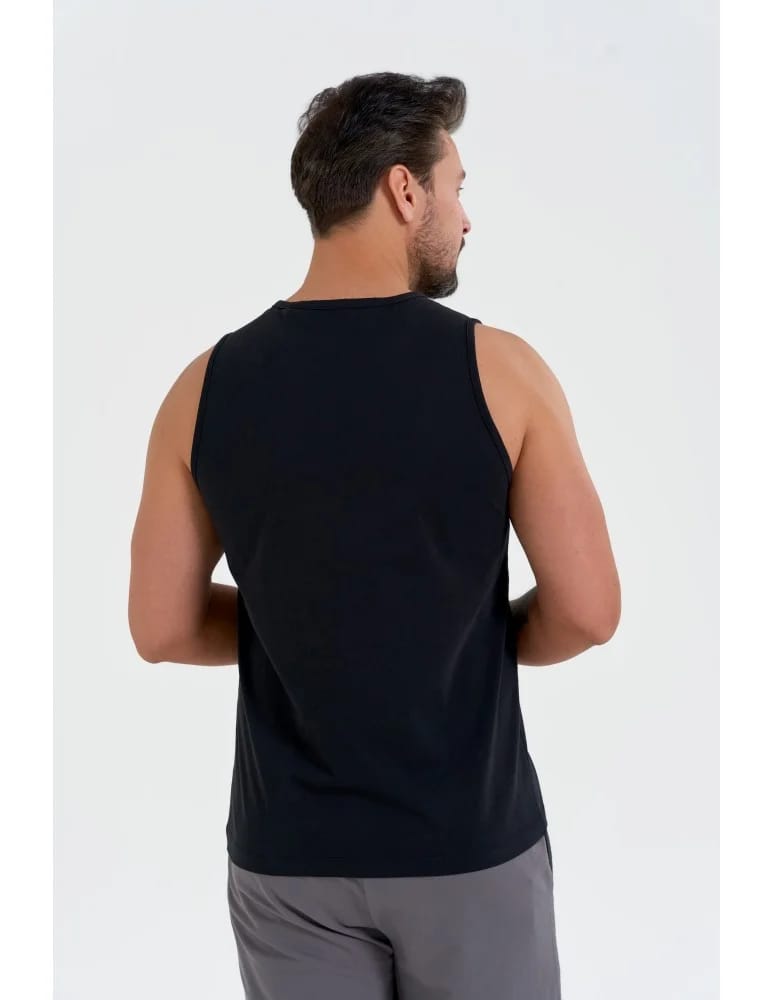 Tank Topy - Tank top męski bawełniany koszulka bez rękawów CZARNY - produkt moraj.pl 7