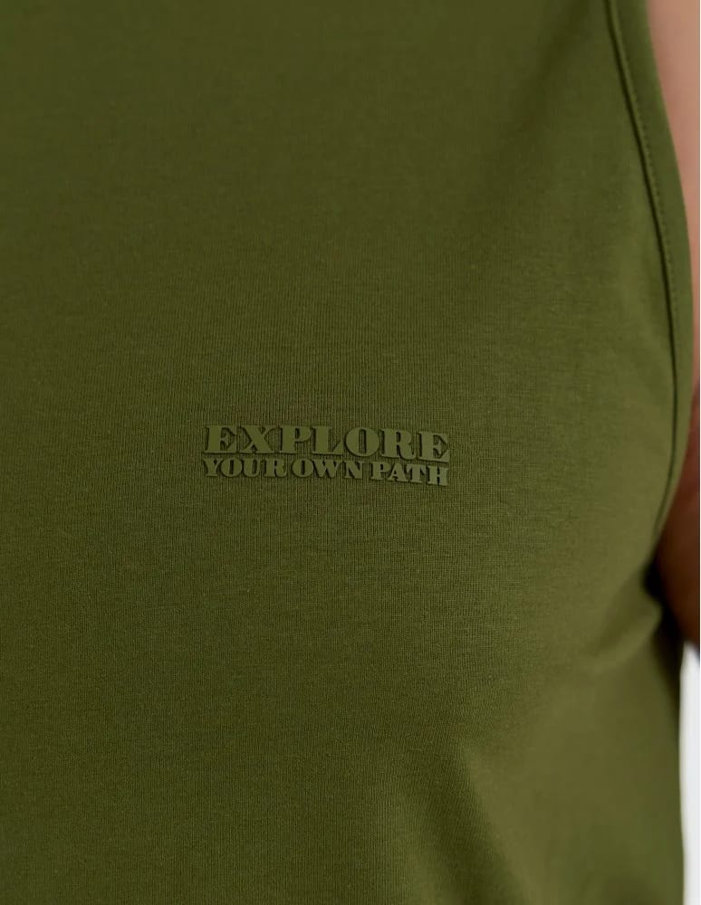 Tank Topy - Tank top męski koszulka bez rękawów bawełniana 100% ZIELONY  - produkt moraj.pl 4