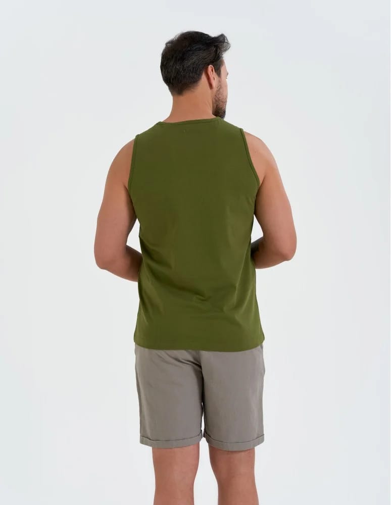 Tank Topy - Tank top męski koszulka bez rękawów bawełniana 100% ZIELONY  - produkt moraj.pl 5