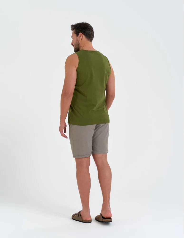 Tank Topy - Tank top męski koszulka bez rękawów bawełniana 100% ZIELONY  - produkt moraj.pl 6