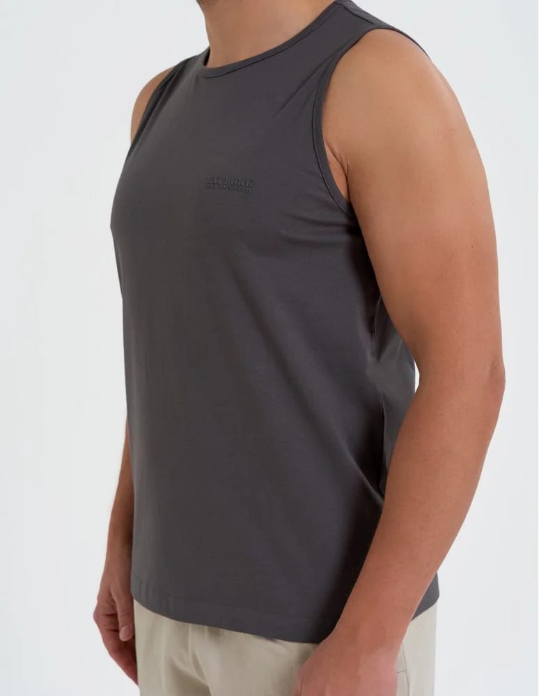 Tank Topy - Tank top męski koszulka bez rękawów bawełniana 100% SZARY - produkt moraj.pl 3