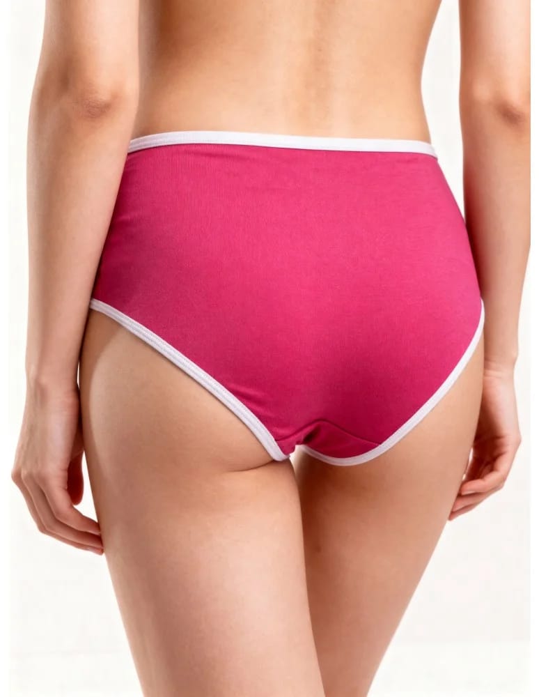 Majtki figi - Damskie figi bikini z bawełny czesanej z siateczkową wstawką 4-pak WIELOKOLOROWY - produkt moraj.pl 3