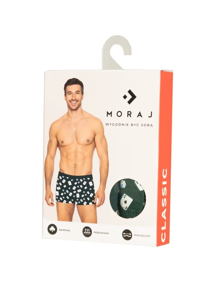 Bokserki dopasowane - Bokserki męskie wygodne w kostki i karty do gry w pudełku na prezent WIELOKOLOROWY - produkt moraj.pl 2