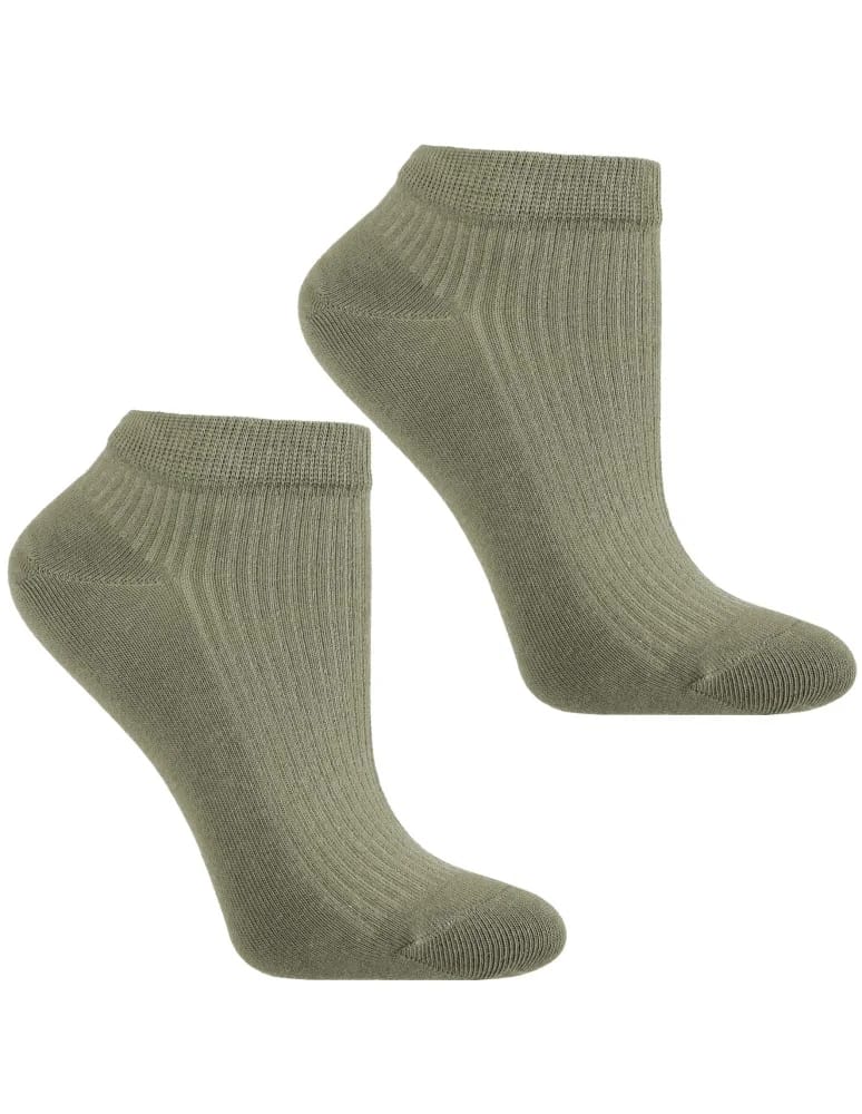 Stopki klasyczne - Damskie skarpetki stopki prążkowane z bawełny 12-pak WIELOKOLOROWY - produkt moraj.pl 5