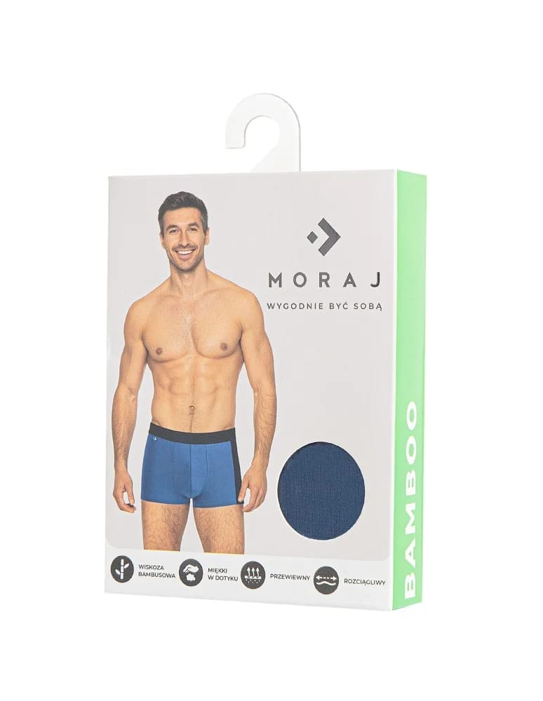 Bokserki dopasowane - Bokserki męskie z wiskozy bambusowej miękkie w dotyku zestaw 6-pak WIELOKOLOROWY  - produkt moraj.pl 4