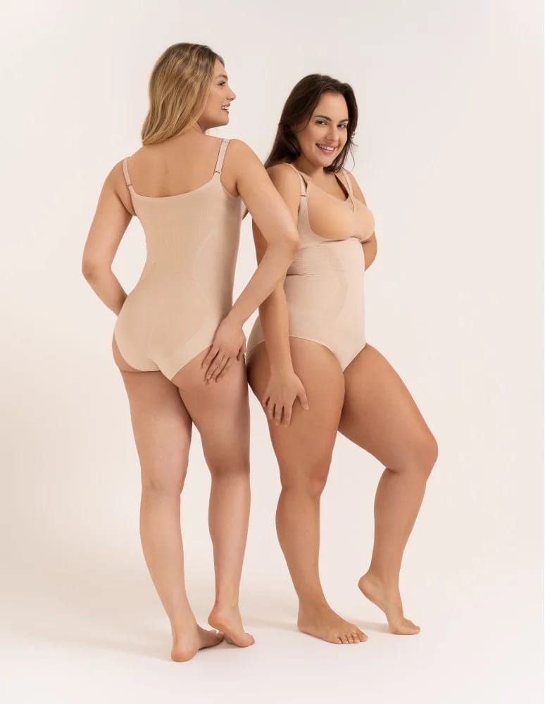 Body - Body modelujące damskie mocno kompresyjne z odpinanymi ramiączkami BEŻOWY  - produkt moraj.pl 6