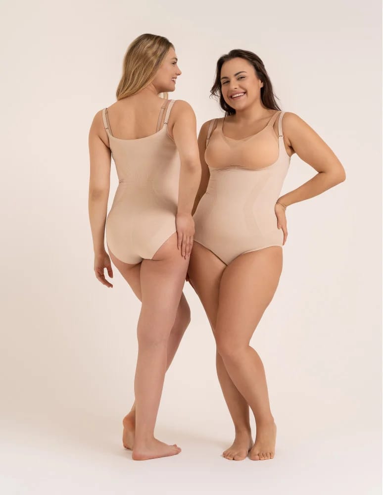 Body - Body modelujące damskie mocno kompresyjne z odpinanymi ramiączkami BEŻOWY  - produkt moraj.pl 7