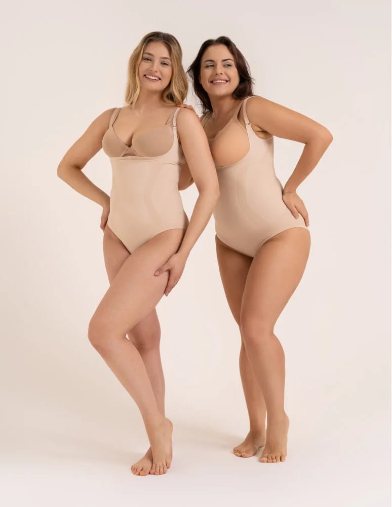 Body - Body modelujące damskie mocno kompresyjne z odpinanymi ramiączkami BEŻOWY  - produkt moraj.pl 10
