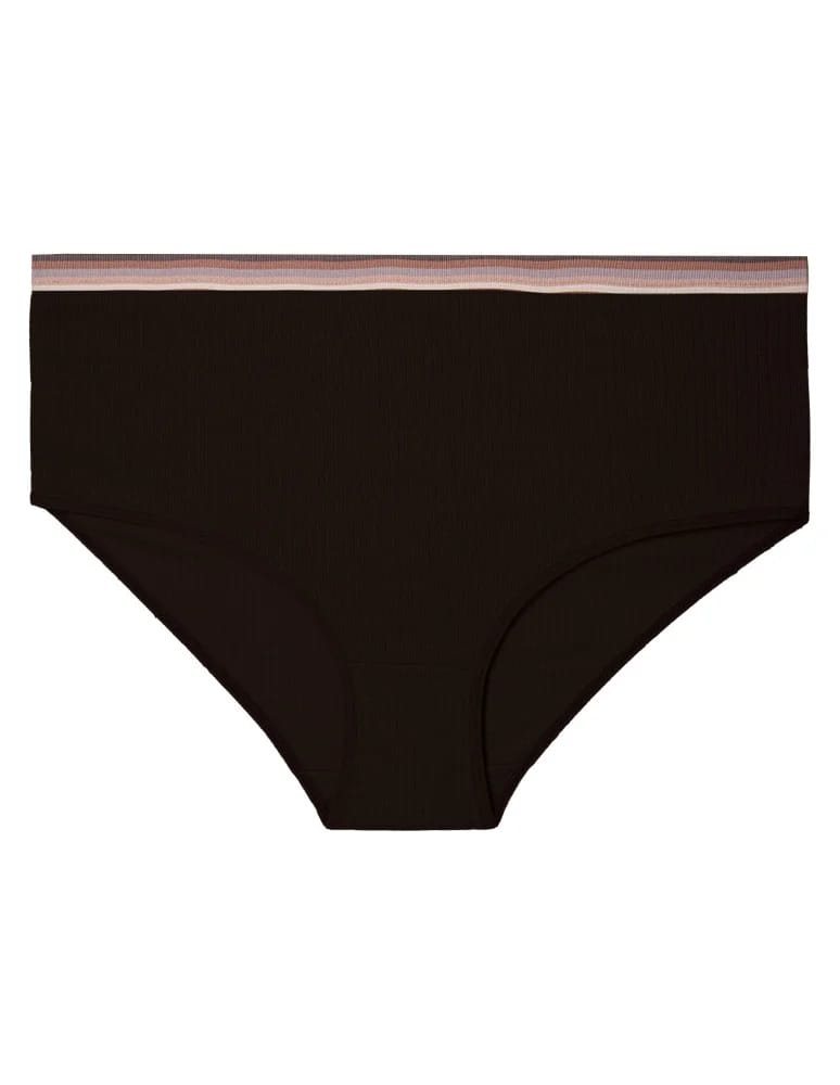 Majtki z wysokim stanem - Majtki damskie wygodne maxi bikini prążkowane bawełniane 3-pak WIELOKOLOROWY  - produkt moraj.pl 3