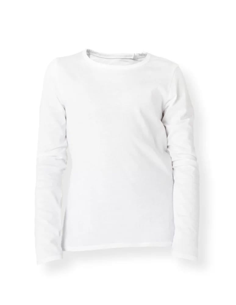 Dzieci - Bluzka dziecięca longsleeve bawełniana z długim rękawem BIAŁY - produkt moraj.pl 2