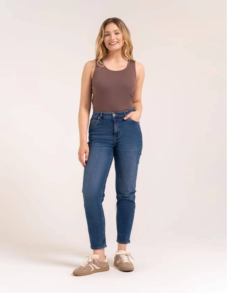 Koszulki i T-shirty - Koszulka damska na ramiączkach Tank-Top bawełniana JASNY BRĄZ - produkt moraj.pl 3