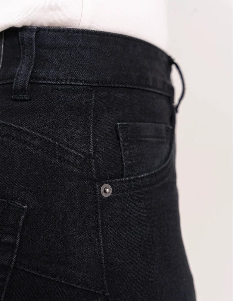 Spodnie damskie - Spodnie damskie skinny z wysokim stanem CZARNY - produkt moraj.pl 7