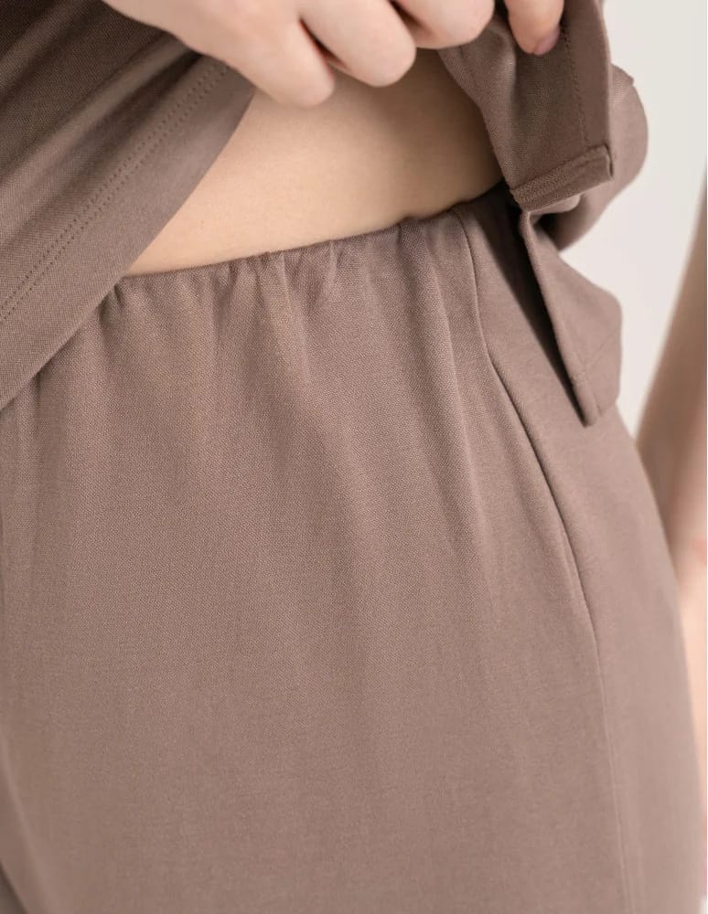 Nowości - Spodnie wiskozowe miękkie wygodne i eleganckie BEŻOWY  - produkt moraj.pl 7
