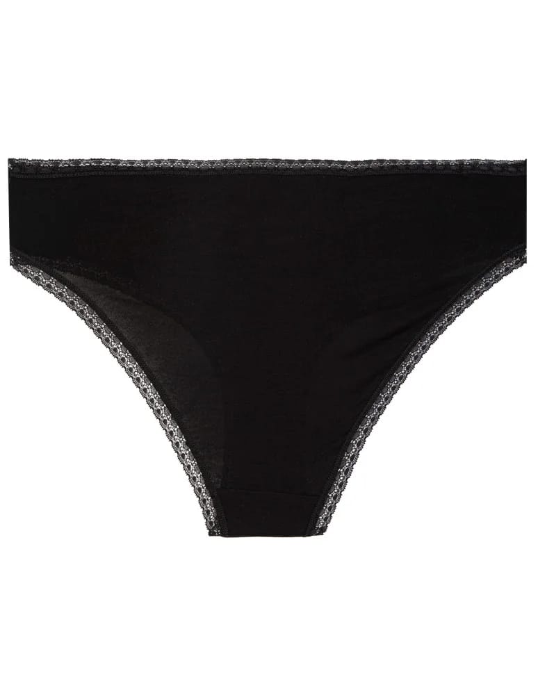 Majtki figi - Majtki damskie figi bikini wiskozowe wykończone koronkową lamówką 3-pak WIELOKOLOROWY  - produkt moraj.pl 2