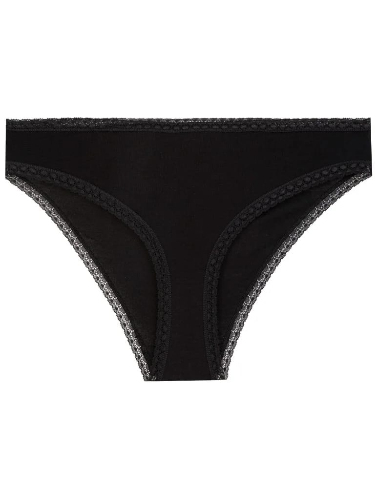 Majtki figi - Majtki damskie figi bikini wiskozowe wykończone koronkową lamówką 3-pak WIELOKOLOROWY  - produkt moraj.pl 3