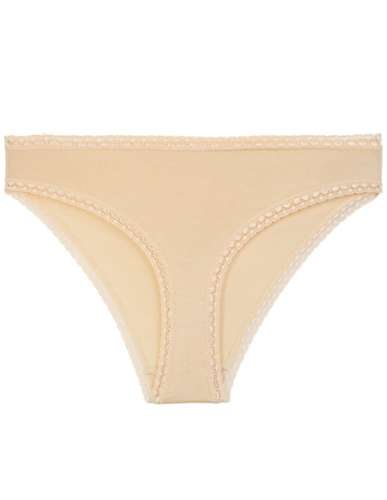 Majtki figi - Majtki damskie figi bikini wiskozowe wykończone koronkową lamówką 3-pak WIELOKOLOROWY  - produkt moraj.pl 4