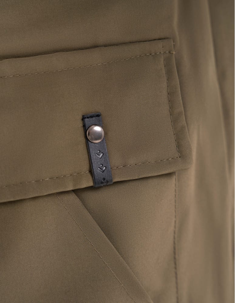 Kurtki i kamizelki - Kurtka zimowa męska z kieszeniami cargo KHAKI  - produkt moraj.pl 6