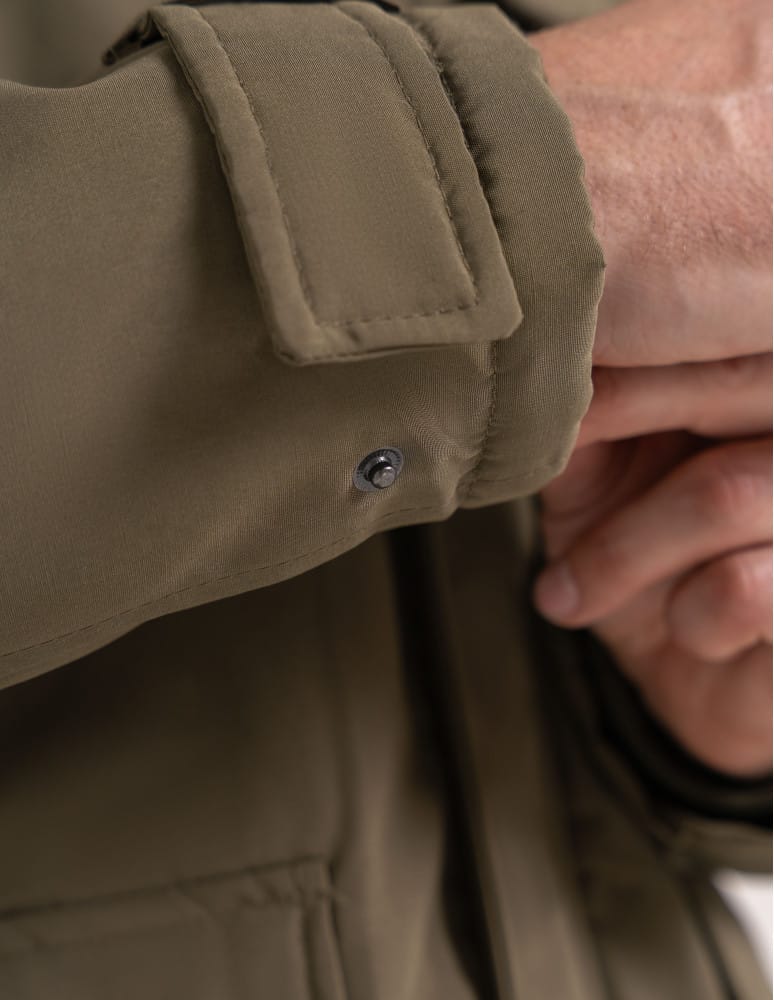 Kurtki i kamizelki - Kurtka zimowa męska z kieszeniami cargo KHAKI  - produkt moraj.pl 10