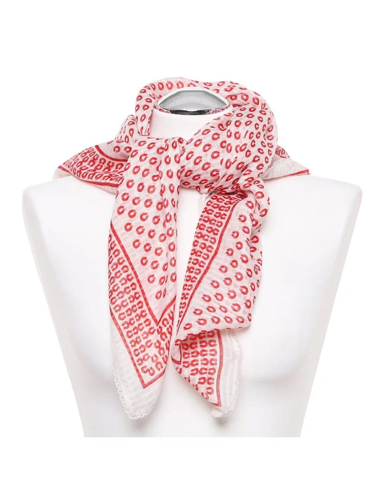 Apaszki - Apaszka damska chusta w stylu retro CZERWONY  - produkt moraj.pl 2