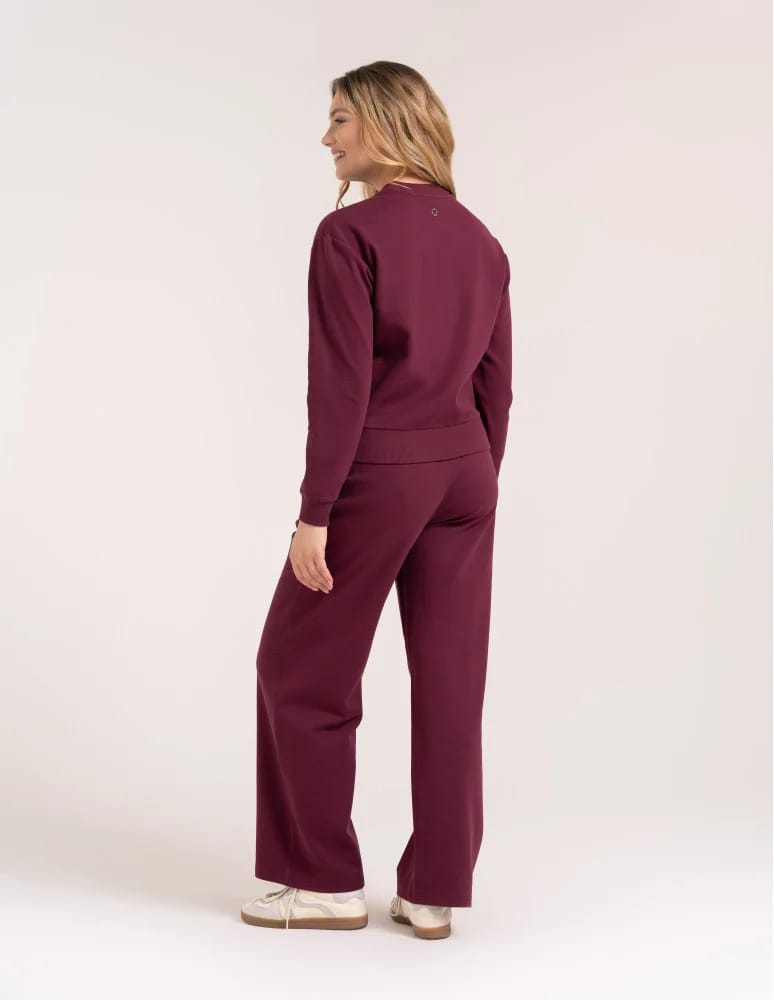Bluzy damskie - Wygodna bluza damska rozpinana bawełniana z kieszeniami BORDOWY  - produkt moraj.pl 4