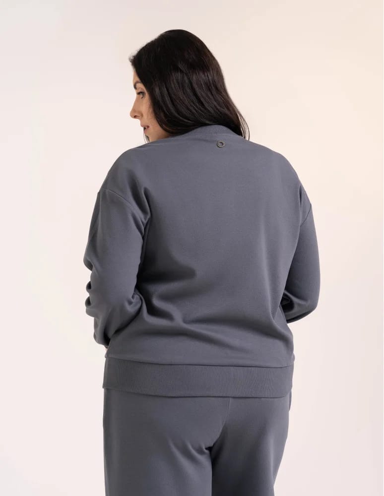 Bluzy damskie - Wygodna bluza damska rozpinana bawełniana z kieszeniami GRAFITOWY  - produkt moraj.pl 8