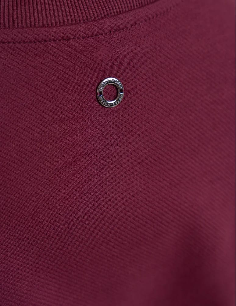 Bluzy damskie - Wygodna bluza damska rozpinana bawełniana z kieszeniami BORDOWY  - produkt moraj.pl 8