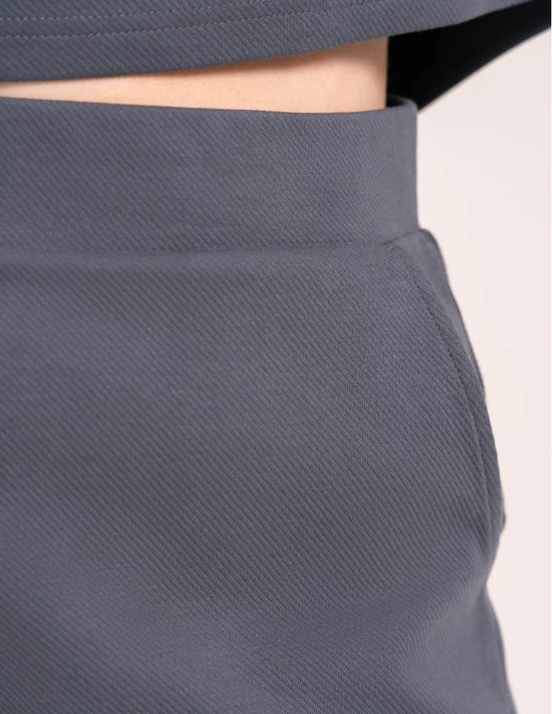 Spodnie dresowe - Spodnie damskie Wide Leg wygodne z wysokim stanem GRAFITOWY - produkt moraj.pl 4