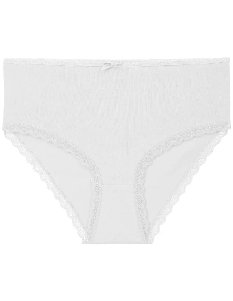 Majtki z wysokim stanem - Majtki damskie bikini maxi z wysokim stanem z delikatną koronką WIELOKOLOROWY  - produkt moraj.pl 3