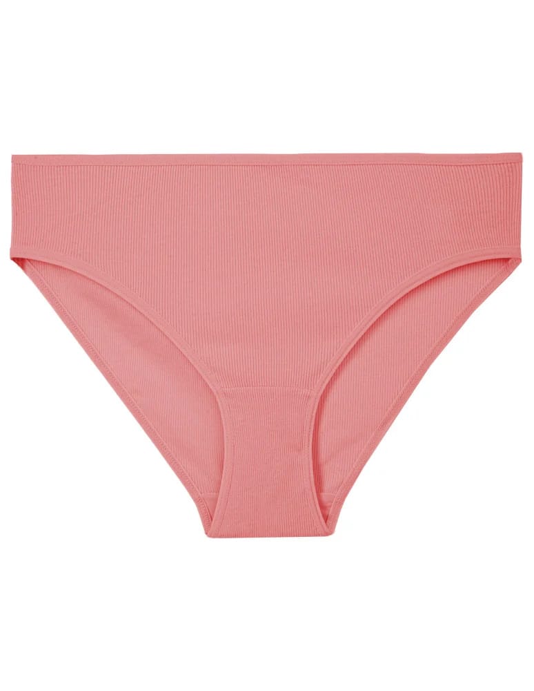 Majtki figi - Majtki damskie prążkowane bikini bawełniane o klasycznym kroju 3-pak WIELOKOLOROWY - produkt moraj.pl 3