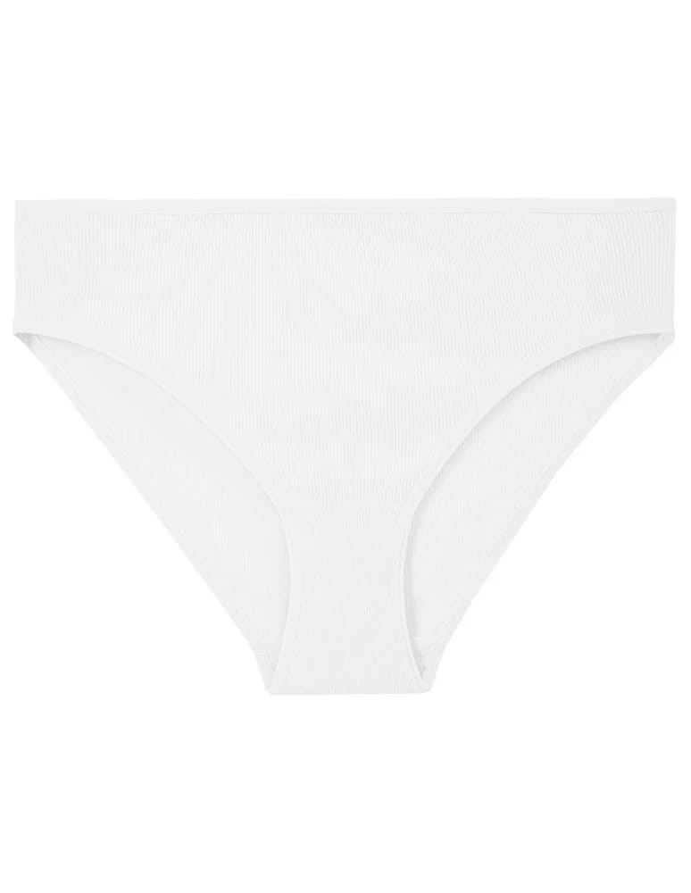 Majtki figi - Majtki damskie prążkowane bikini bawełniane o klasycznym kroju 3-pak WIELOKOLOROWY - produkt moraj.pl 4