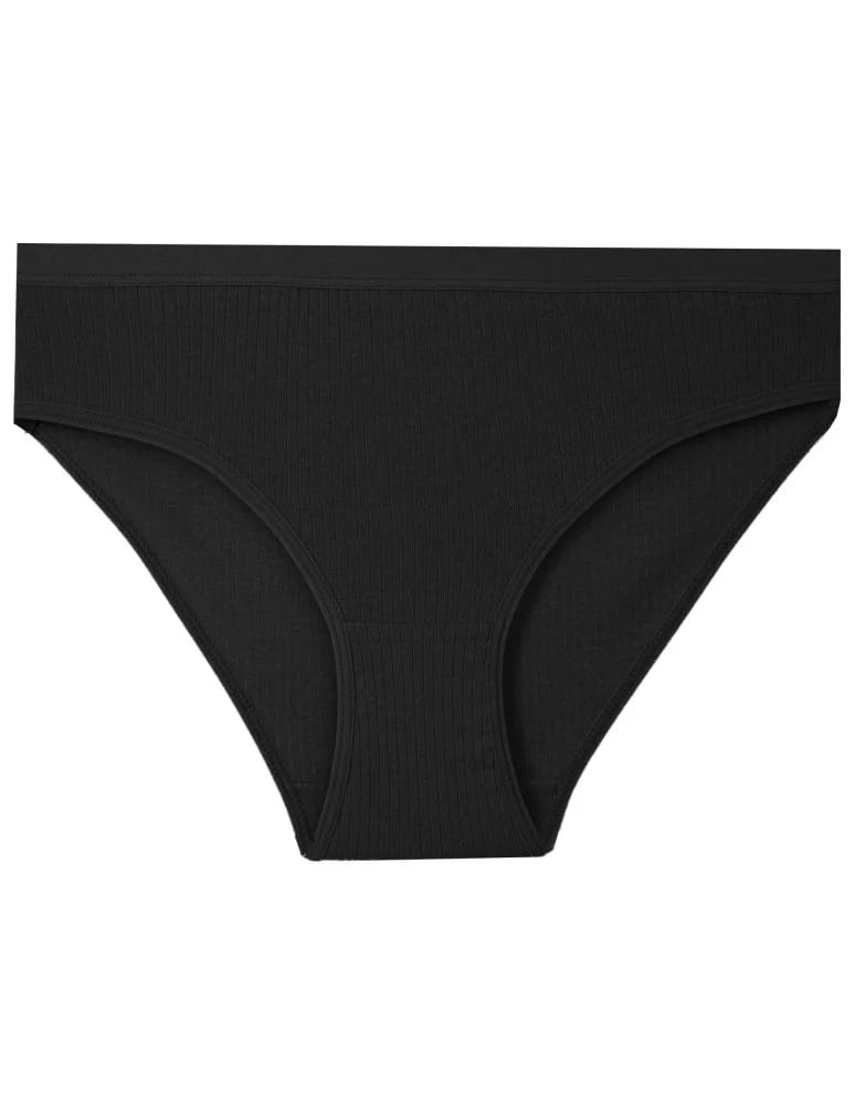 Majtki figi - Bielizna damska wielopak figi prążkowane soft komplet 3-pak WIELOKOLOROWY  - produkt moraj.pl 3