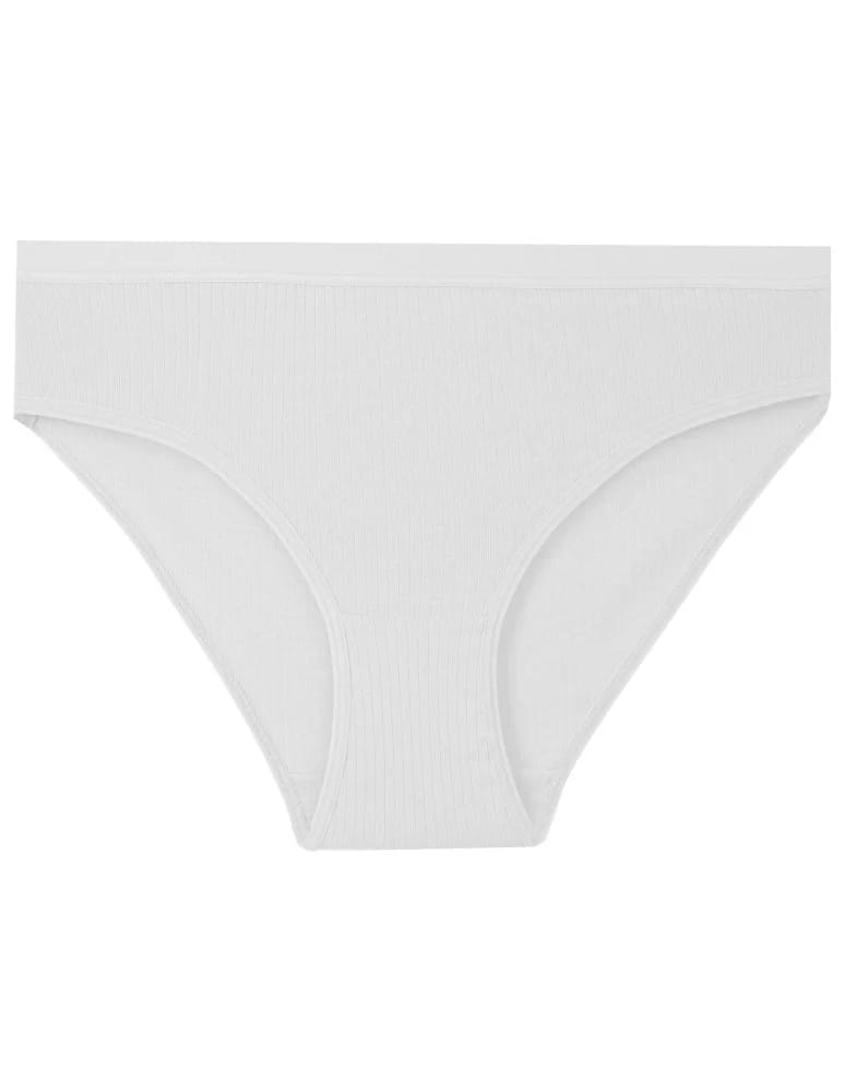 Majtki figi - Bielizna damska wielopak figi prążkowane soft komplet 3-pak WIELOKOLOROWY  - produkt moraj.pl 4