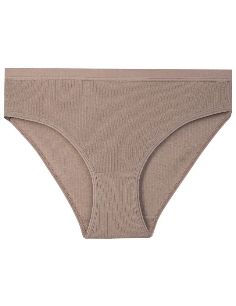Majtki figi - Bielizna damska wielopak figi prążkowane soft komplet 3-pak WIELOKOLOROWY  - produkt moraj.pl 2
