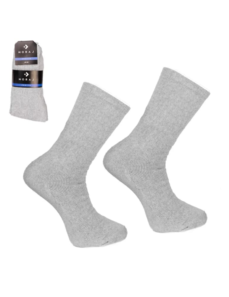 Skarpetki długie - Skarpety męskie frotte 5-pak JASNY SZARY - produkt moraj.pl 3