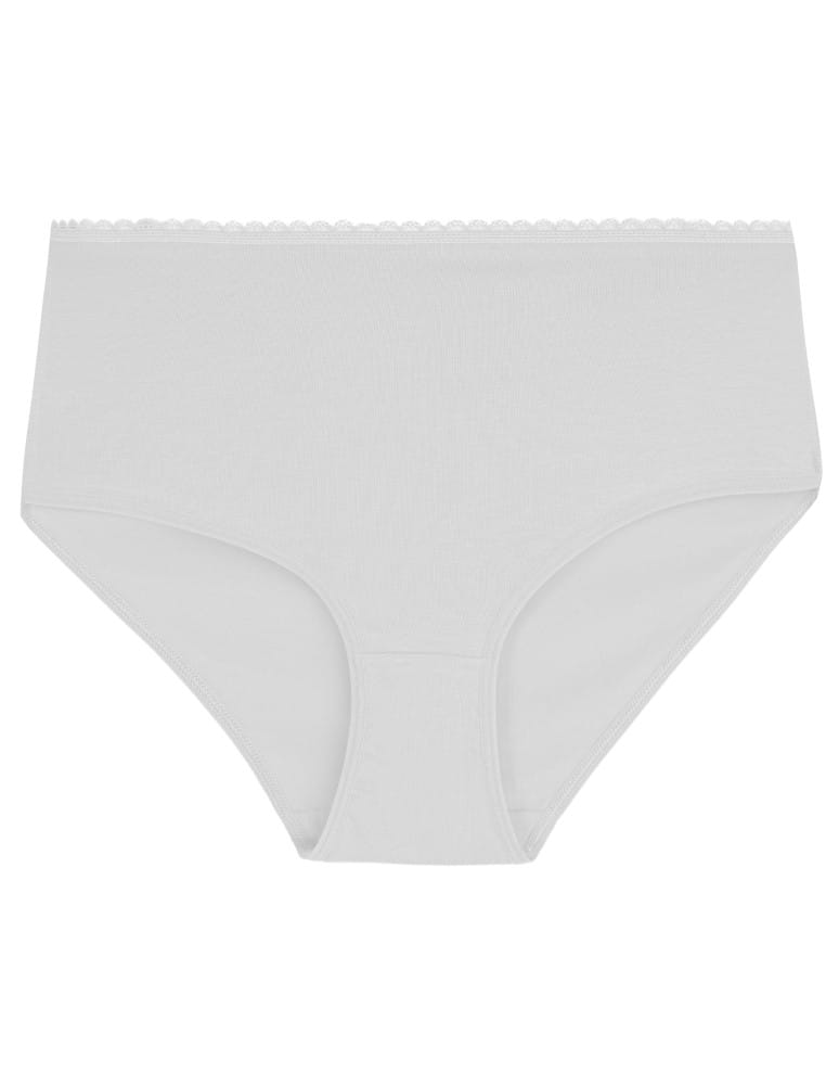 Majtki z wysokim stanem - Majtki damskie z wysokim stanem zestaw bawełniane bikini gładkie 3-pak WIELOKOLOROWY  - produkt moraj.pl 3