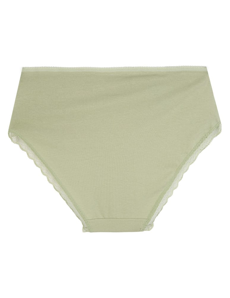 Majtki z wysokim stanem - Majtki z wysokim stanem damskie bawełniane z kokardką wygodne maxi bikini 5-pak WIELOKOLOROWY  - produkt moraj.pl 7