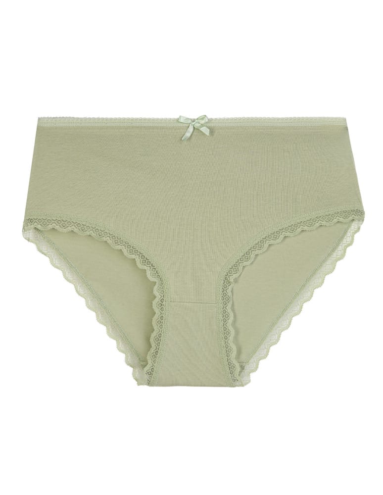 Majtki z wysokim stanem - Majtki z wysokim stanem damskie bawełniane z kokardką wygodne maxi bikini 5-pak WIELOKOLOROWY  - produkt moraj.pl 6