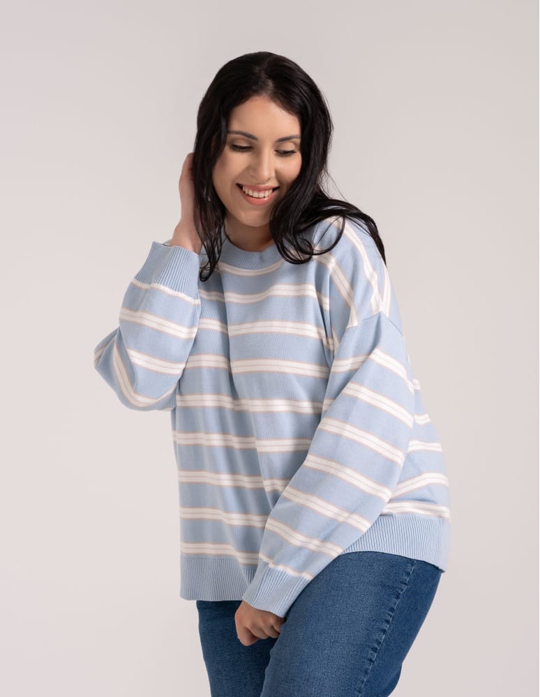 Swetry - Sweter damski wiskozowy krój boxy miękki sweter damski luźny pudełkowy fason wygodny na co dzień WZÓR 2  - produkt moraj.pl 2