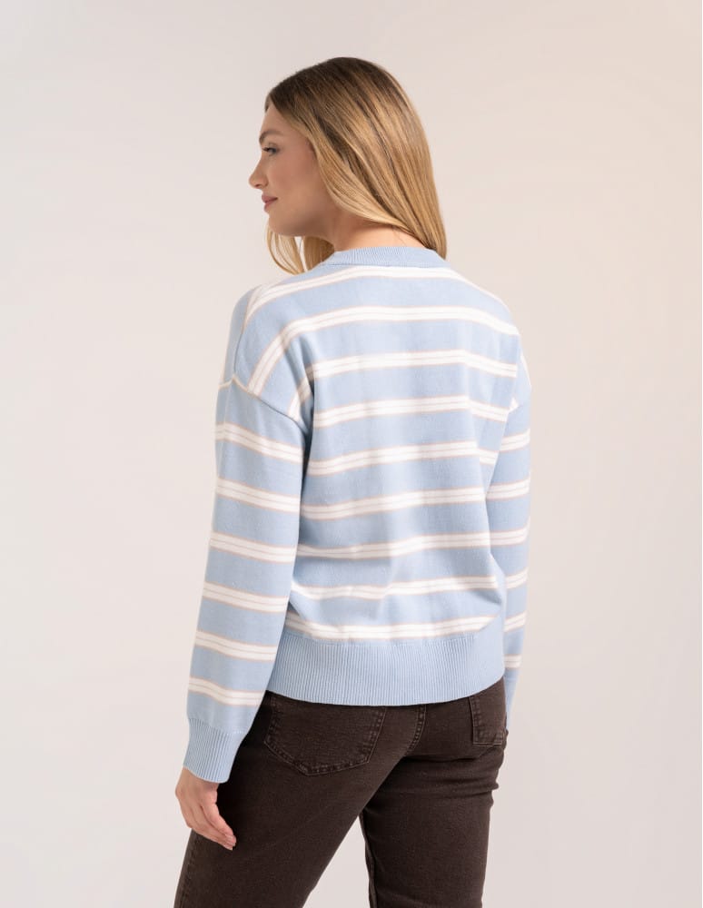 Swetry - Sweter damski wiskozowy krój boxy miękki sweter damski luźny pudełkowy fason wygodny na co dzień WZÓR 2  - produkt moraj.pl 8