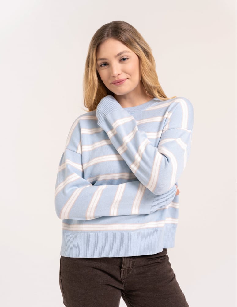 Swetry - Sweter damski wiskozowy krój boxy miękki sweter damski luźny pudełkowy fason wygodny na co dzień WZÓR 2  - produkt moraj.pl 12