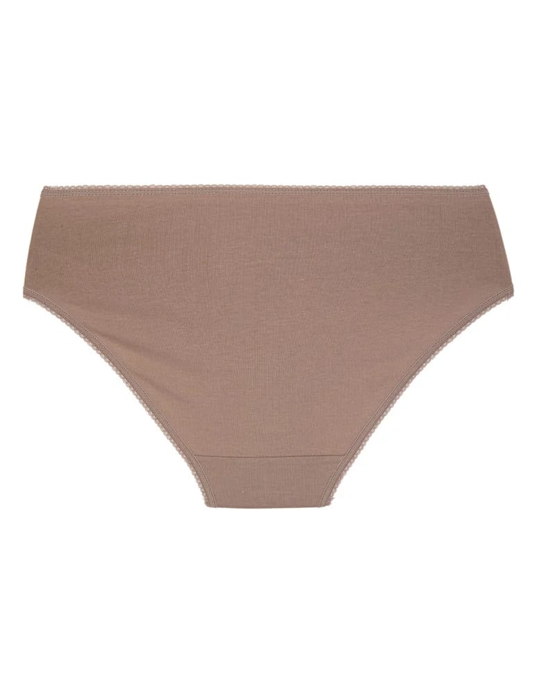 Majtki figi - Majtki damskie bawełniane bikini prążkowane na co dzień 3-pak WIELOKOLOROWY - produkt moraj.pl 4