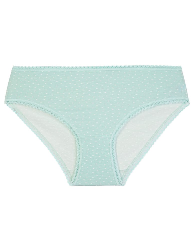 Majtki figi - Figi damskie bikini bawełniane w drobne serduszka i gładkie bez wzoru 6-pak WIELOKOLOROWY - produkt moraj.pl 4